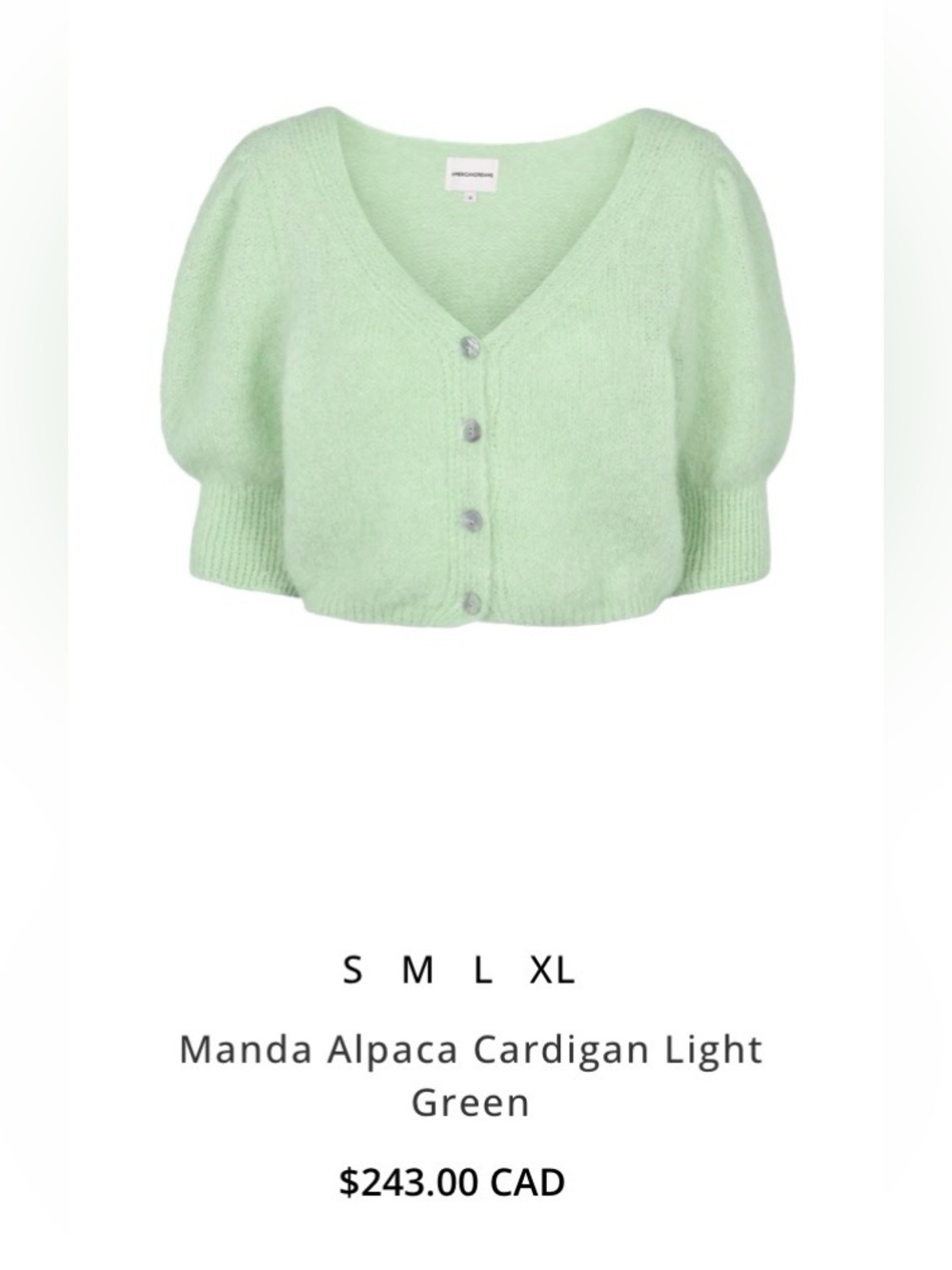 American Dreams 🇮🇹 - Manda Alpaca Light Green ($243)